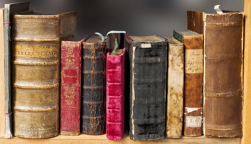 Colorful books and accessories